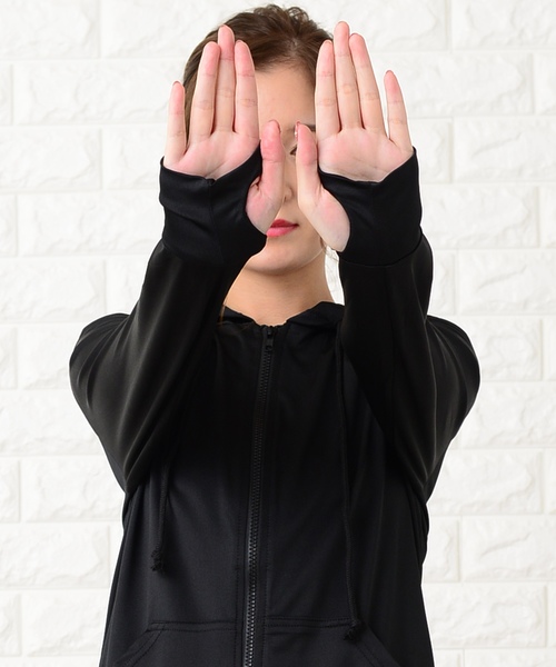 Lace Ladies（レースレディース）の「ラッシュガードパーカー・ショートパンツ上下2点セットアップ（ラッシュガード・レディース・ホワイト系その他/ネイビー/ホワイト/ブラック/ブルー/ホワイト×ブラック・M/XL）」の13枚目の写真