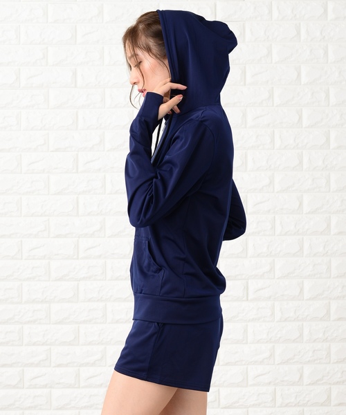 Lace Ladies（レースレディース）の「ラッシュガードパーカー・ショートパンツ上下2点セットアップ（ラッシュガード・レディース・ホワイト系その他/ネイビー/ホワイト/ブラック/ブルー/ホワイト×ブラック・M/XL）」の17枚目の写真