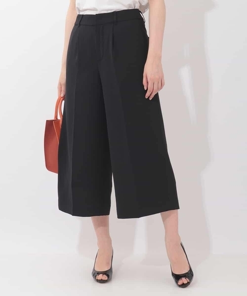 洗える セットアップ対応 パンツ クロップドワイドパンツ スラックス Ofuon オフオン のファッション