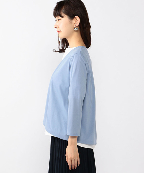 A/C DESIGN BY ALPHA CUBIC（エーシーデザインバイアルファキュービック）の「【WASHABLEシリーズ】ボレロカーディガン（カーディガン/ボレロ・レディース・ブラウン/ブラック/サックスブルー・M size/L size）」の11枚目の写真