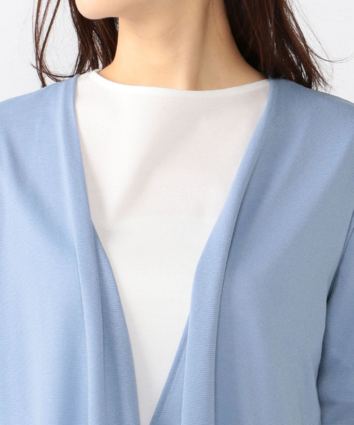 A/C DESIGN BY ALPHA CUBIC（エーシーデザインバイアルファキュービック）の「【WASHABLEシリーズ】ボレロカーディガン（カーディガン/ボレロ・レディース・ブラウン/ブラック/サックスブルー・M size/L size）」の8枚目の写真