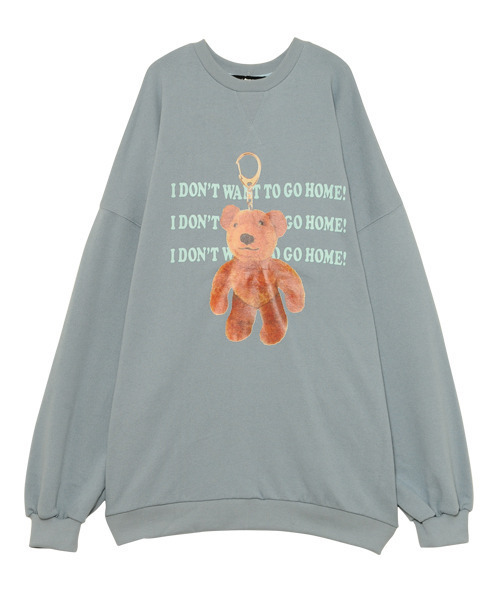 Candy Stripper(キャンディストリッパー)の「TEDDY KEYRING BIG スウェット(スウェット・レディース・ライトブルー/ブラック/ピンク・2)」の9枚目の写真