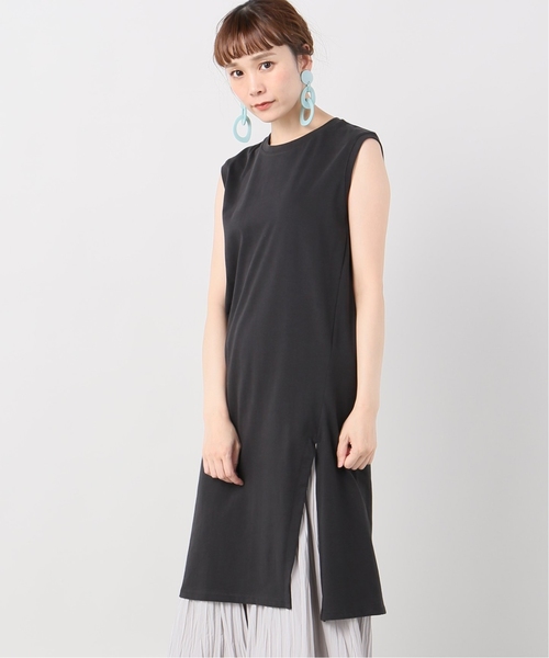 JOINT WORKS(ジョイントワークス)の「サイロテンジクスリットノースリTN/C(Tシャツ/カットソー・レディース・ブラック/ベージュ/レッド・FREE)」の2枚目の写真