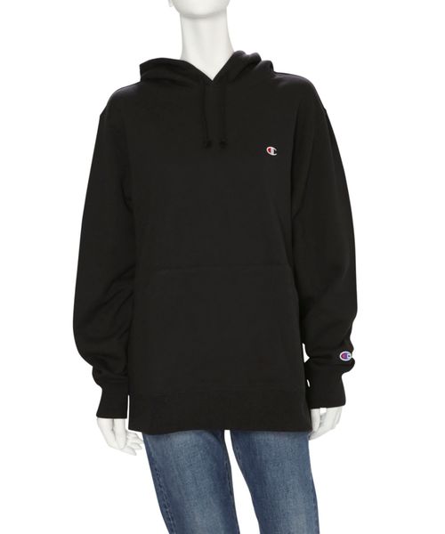 Champion(チャンピオン)の「Champion フード刺繍ビッグスウェット(スウェット・レディース・ブラック/オフホワイト/ボルドー・FREE)」の8枚目の写真