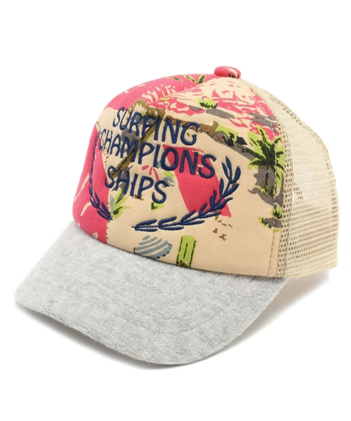 SHIPS(シップス)の「SHIPS KIDS:アロハ パイル メッシュ キャップ(キャップ・キッズ・ピンク/ライトブルー・MEDIUM/SMALL/LARGE)」の1枚目の写真