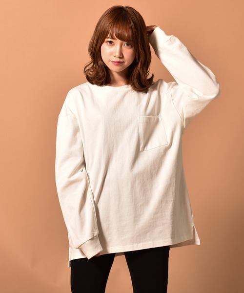 Starting Over(スターティングオーバー)の「OE天竺クルーネックリブ袖ロングスリーブTシャツ くすみカラー(Tシャツ/カットソー・メンズ・ベージュ/パープル/ホワイト/ブラック/テラコッタ/サックスブルー/ライトパープル/ライトベージュ/グリーン/チャコール・XL/M/L)」の2枚目の写真