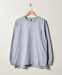 OE天竺クルーネックリブ袖ロングスリーブTシャツ くすみカラー