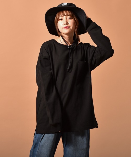 Starting Over(スターティングオーバー)の「OE天竺クルーネックリブ袖ロングスリーブTシャツ くすみカラー(Tシャツ/カットソー・メンズ・ベージュ/パープル/ホワイト/ブラック/テラコッタ/サックスブルー/ライトパープル/ライトベージュ/グリーン/チャコール・XL/M/L)」の3枚目の写真