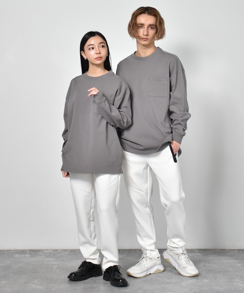 Starting Over(スターティングオーバー)の「OE天竺クルーネックリブ袖ロングスリーブTシャツ くすみカラー(Tシャツ/カットソー・メンズ・ベージュ/パープル/ホワイト/ブラック/テラコッタ/サックスブルー/ライトパープル/ライトベージュ/グリーン/チャコール・XL/M/L)」の16枚目の写真