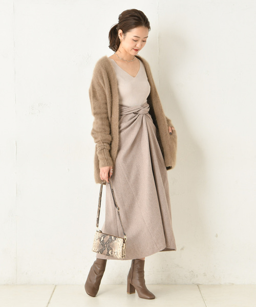 DouDou(ドゥドゥ)の「カイトフレアスカート(スカート・レディース・ブラウン/ベージュ/パープル・FREE)」の14枚目の写真