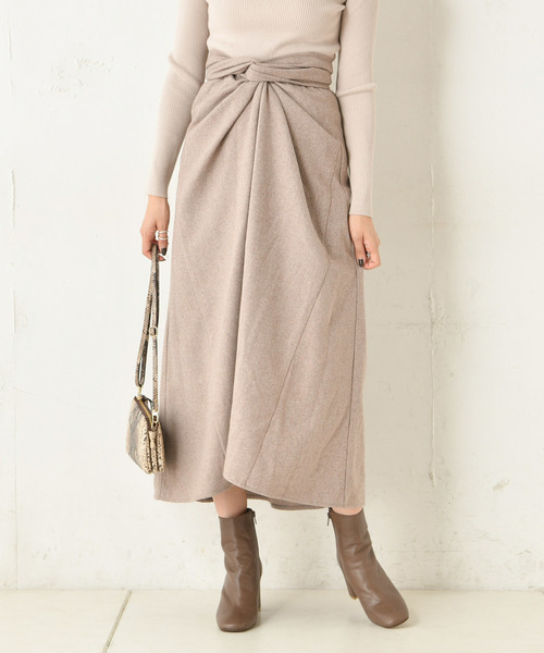 DouDou(ドゥドゥ)の「カイトフレアスカート(スカート・レディース・ブラウン/ベージュ/パープル・FREE)」の9枚目の写真