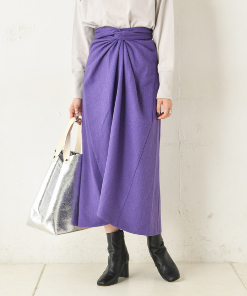 DouDou(ドゥドゥ)の「カイトフレアスカート(スカート・レディース・ブラウン/ベージュ/パープル・FREE)」の22枚目の写真