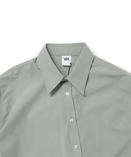 ADD SEOUL（エーディーディーソウル）の「『ADD SEOUL』DIAGONAL PLACKET SHIRT / ディアゴナル ボタン プラケット レギュラー シャツ（シャツ/ブラウス・メンズ・グレー/カーキ・1/2）」の17枚目の写真