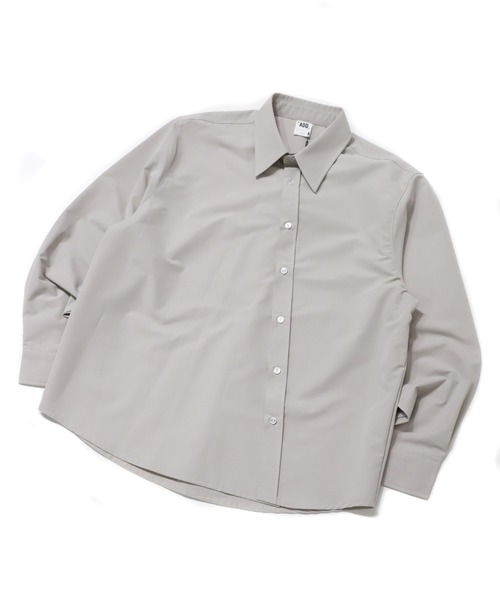 ADD SEOUL（エーディーディーソウル）の「『ADD SEOUL』DIAGONAL PLACKET SHIRT / ディアゴナル ボタン プラケット レギュラー シャツ（シャツ/ブラウス・メンズ・グレー/カーキ・1/2）」の9枚目の写真