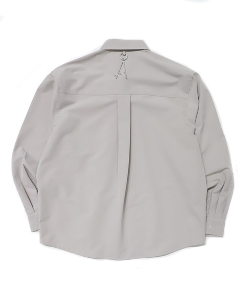 ADD SEOUL（エーディーディーソウル）の「『ADD SEOUL』DIAGONAL PLACKET SHIRT / ディアゴナル ボタン プラケット レギュラー シャツ（シャツ/ブラウス・メンズ・グレー/カーキ・1/2）」の10枚目の写真