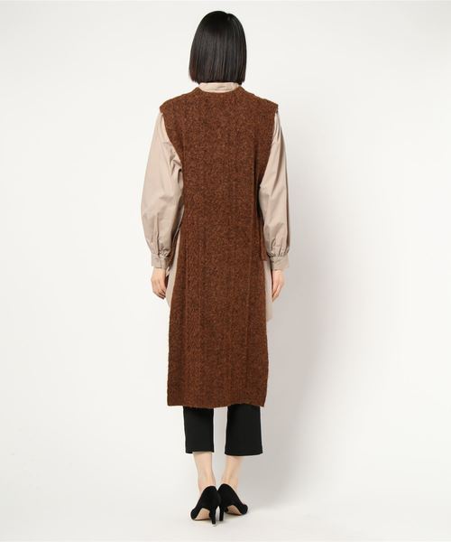 archives（アルシーヴ）の「ロングベスト+シャツSET（シャツ/ブラウス・レディース・ブラウン/アイボリー/グレー系その他・MEDIUM）」の5枚目の写真