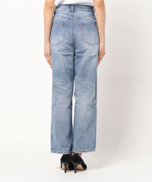 coca（coca）（コカ）の「ウォッシュ加工ワイドデニムパンツ（デニムパンツ・レディース・ブルー・L/S/M）」の3枚目の写真