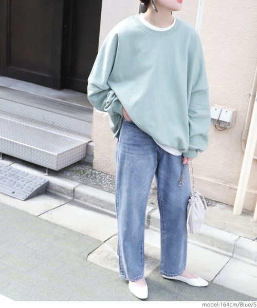 coca（coca）（コカ）の「ウォッシュ加工ワイドデニムパンツ（デニムパンツ・レディース・ブルー・L/S/M）」の10枚目の写真