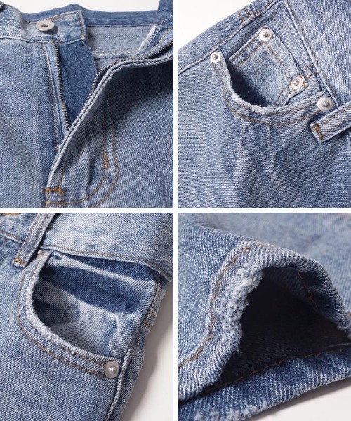 coca（coca）（コカ）の「ウォッシュ加工ワイドデニムパンツ（デニムパンツ・レディース・ブルー・L/S/M）」の12枚目の写真