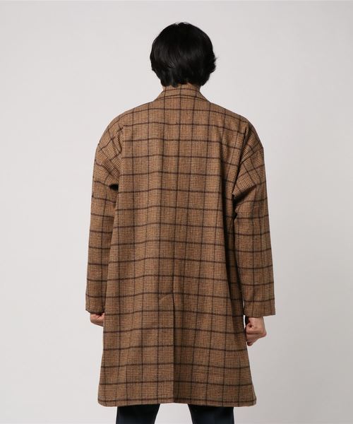 WEGO（ウィゴー）の「WEGO/チェックーオーバーコート（チェスターコート・メンズ・ベージュ系その他2/グレー系その他2・LARGE/SMALL/MEDIUM）」の4枚目の写真