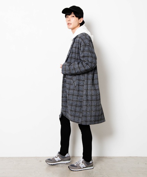 WEGO（ウィゴー）の「WEGO/チェックーオーバーコート（チェスターコート・メンズ・ベージュ系その他2/グレー系その他2・LARGE/SMALL/MEDIUM）」の12枚目の写真