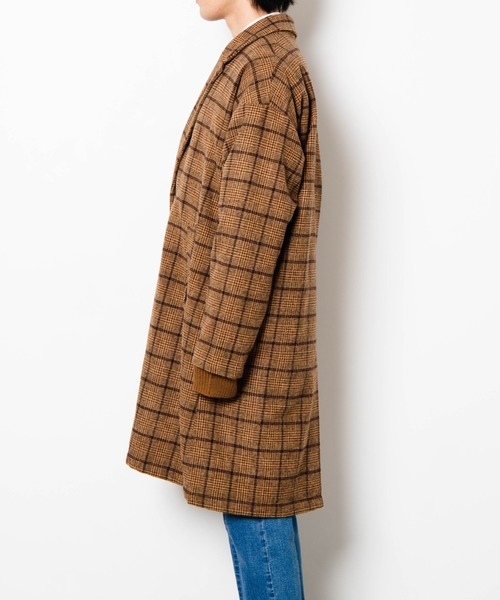 WEGO（ウィゴー）の「WEGO/チェックーオーバーコート（チェスターコート・メンズ・ベージュ系その他2/グレー系その他2・LARGE/SMALL/MEDIUM）」の14枚目の写真