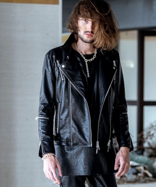 NO ID.（ノーアイディ）の「mj7006-シンセティックレザーシンメトリー