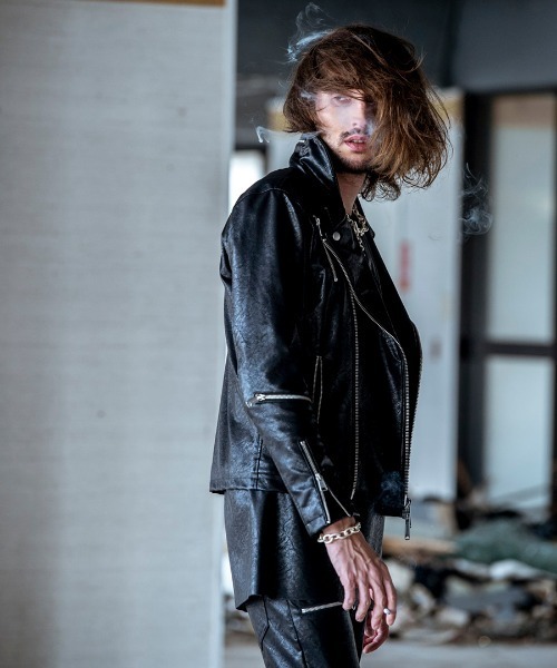 NO ID.（ノーアイディ）の「mj7006-シンセティックレザーシンメトリー