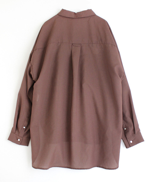 RNA（アールエヌエー）の「B2540 シアーワークシャツ（シャツ/ブラウス・レディース・ブラウン/オフホワイト/オリーブ・MEDIUM）」の6枚目の写真