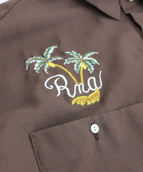 RNA（アールエヌエー）の「B2540 シアーワークシャツ（シャツ/ブラウス・レディース・ブラウン/オフホワイト/オリーブ・MEDIUM）」の18枚目の写真