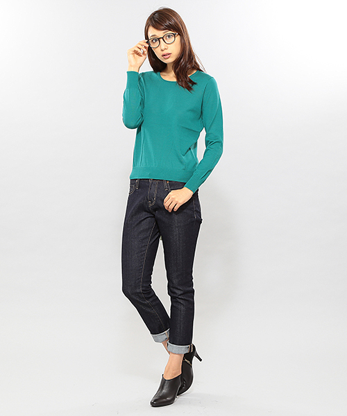 BEAMS LIGHTS Women's(ビームスライツ ウィメンズ)の「BEAMS LIGHTS / ウォッシャブルウール プルオーバー(ニット/セーター・レディース・グレー/ブラック/イエロー/グリーン/ブルー・ONE SIZE)」の19枚目の写真