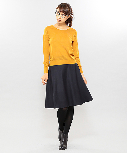 BEAMS LIGHTS Women's(ビームスライツ ウィメンズ)の「BEAMS LIGHTS / ウォッシャブルウール プルオーバー(ニット/セーター・レディース・グレー/ブラック/イエロー/グリーン/ブルー・ONE SIZE)」の18枚目の写真