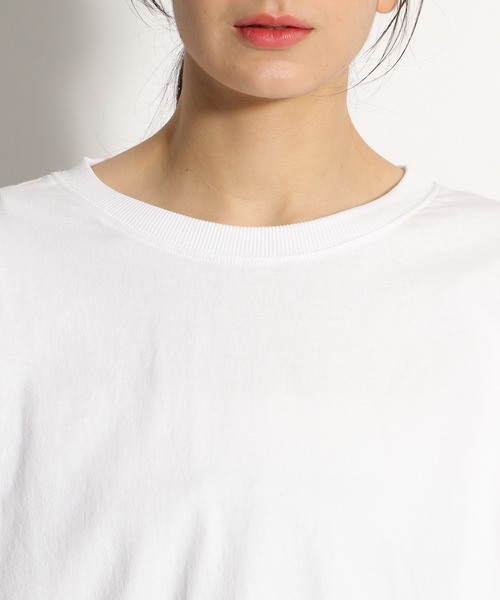 niko and...（ニコアンド）の「ハーフトーンドットロゴロンT（Tシャツ/カットソー・レディース・ピンク/オレンジ/チャコール・MEDIUM/LARGE）」の10枚目の写真