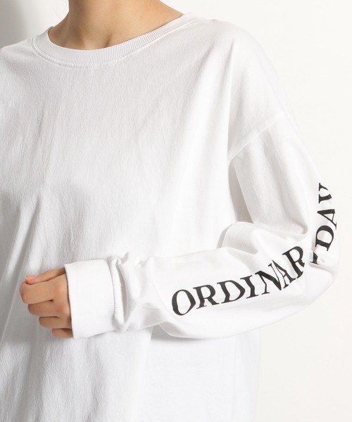 niko and...（ニコアンド）の「ハーフトーンドットロゴロンT（Tシャツ/カットソー・レディース・ピンク/オレンジ/チャコール・MEDIUM/LARGE）」の11枚目の写真