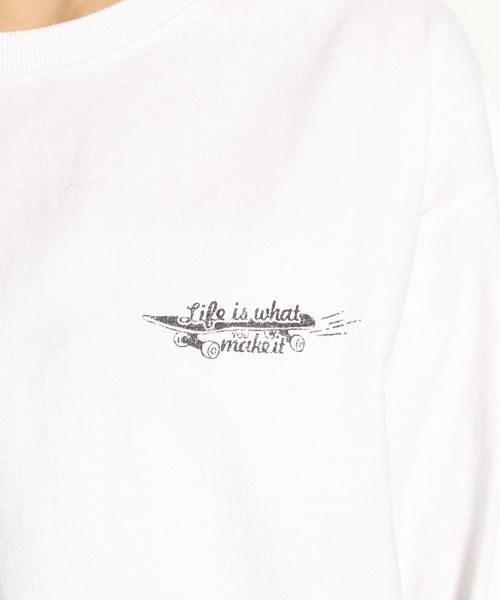 niko and...（ニコアンド）の「ハーフトーンドットロゴロンT（Tシャツ/カットソー・レディース・ピンク/オレンジ/チャコール・MEDIUM/LARGE）」の19枚目の写真