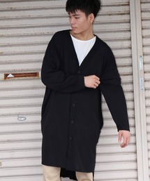 薄手スリットロングカーデ
