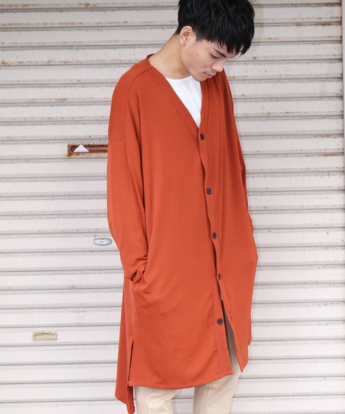 revertical（リバーティカル）の「薄手スリットロングカーデ（カーディガン/ボレロ・メンズ・ブラック/オレンジ系その他/グレー・M/L）」の22枚目の写真