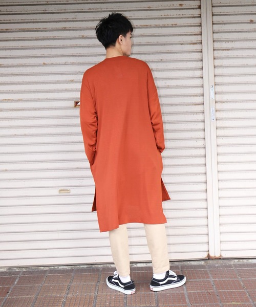 revertical（リバーティカル）の「薄手スリットロングカーデ（カーディガン/ボレロ・メンズ・ブラック/オレンジ系その他/グレー・M/L）」の20枚目の写真