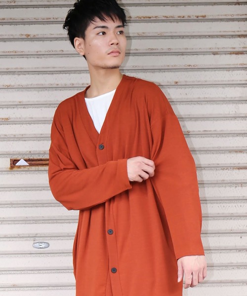 revertical（リバーティカル）の「薄手スリットロングカーデ（カーディガン/ボレロ・メンズ・ブラック/オレンジ系その他/グレー・M/L）」の16枚目の写真