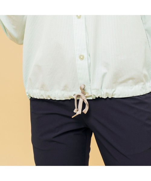 AIGLE(エーグル)の「吸水速乾 ジュアン ピト シャツ(シャツ/ブラウス・レディース・ライトグリーン/ダークブルー・40/38/36)」の5枚目の写真