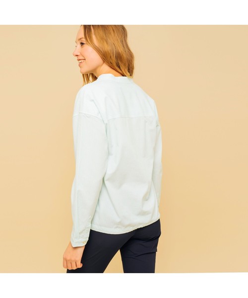 AIGLE(エーグル)の「吸水速乾 ジュアン ピト シャツ(シャツ/ブラウス・レディース・ライトグリーン/ダークブルー・40/38/36)」の6枚目の写真