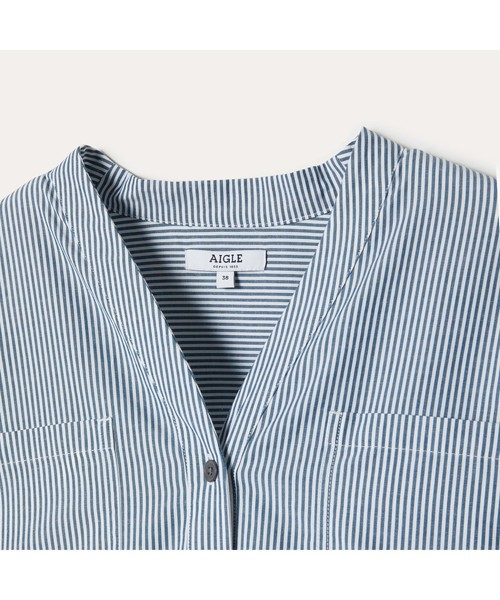 AIGLE(エーグル)の「吸水速乾 ジュアン ピト シャツ(シャツ/ブラウス・レディース・ライトグリーン/ダークブルー・40/38/36)」の17枚目の写真