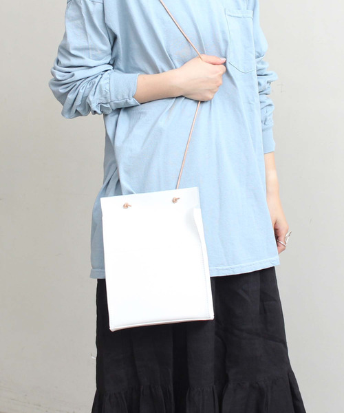 caph（カーフ）の「レザーボックスショルダーバッグ（ショルダーバッグ  