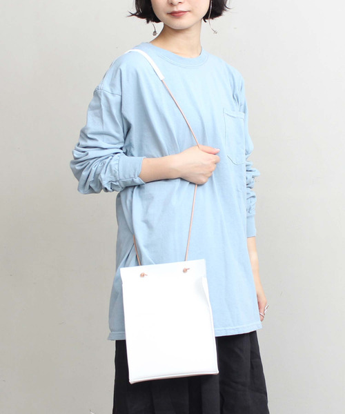 caph（カーフ）の「レザーボックスショルダーバッグ（ショルダーバッグ  