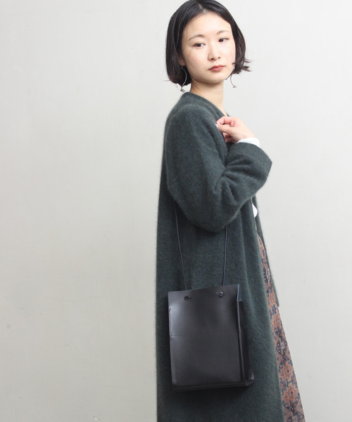 caph（カーフ）の「レザーボックスショルダーバッグ（ショルダーバッグ  