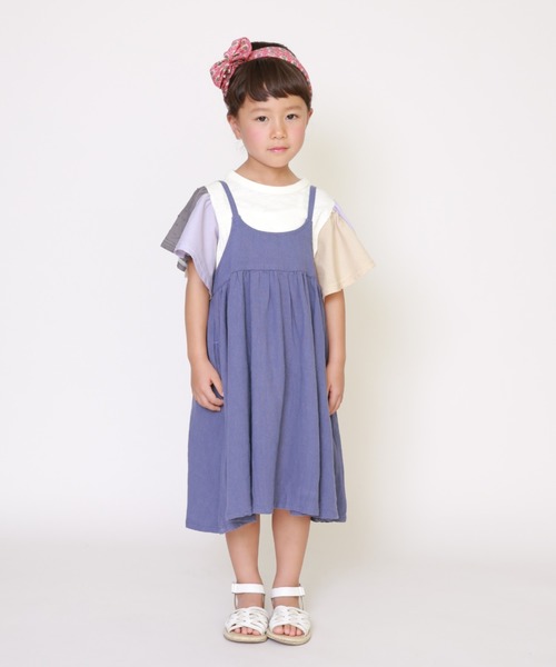 DILASH（ディラッシュ）の「ジャンパースカート（ジャンパースカート・キッズ・ブルー/ベージュ・90㎝/100cm/150cm/120cm/130cm/140cm/110cm/80ｃｍ）」の6枚目の写真