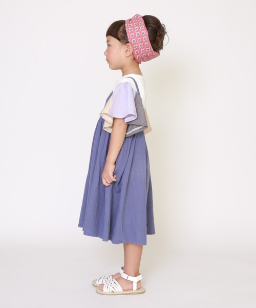 DILASH（ディラッシュ）の「ジャンパースカート（ジャンパースカート・キッズ・ブルー/ベージュ・90㎝/100cm/150cm/120cm/130cm/140cm/110cm/80ｃｍ）」の5枚目の写真
