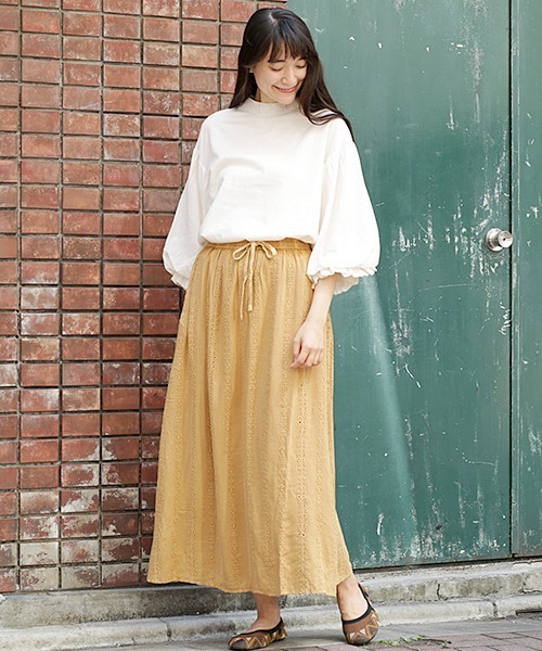 チチカカ（チチカカ）の「アシッドナバホ刺繍　スカート（スカート・レディース・ターコイズブルー/キャメル/パープル・FREE）」の7枚目の写真