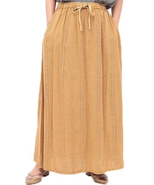 チチカカ（チチカカ）の「アシッドナバホ刺繍　スカート（スカート・レディース・ターコイズブルー/キャメル/パープル・FREE）」の10枚目の写真