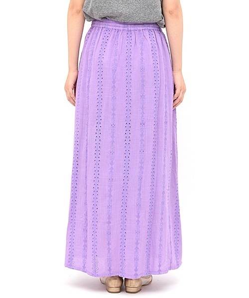 チチカカ（チチカカ）の「アシッドナバホ刺繍　スカート（スカート・レディース・ターコイズブルー/キャメル/パープル・FREE）」の12枚目の写真